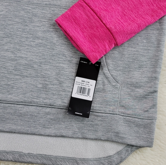 Adidas Girls Colorblock Hoodie Sz Large - Picture 5 of 16